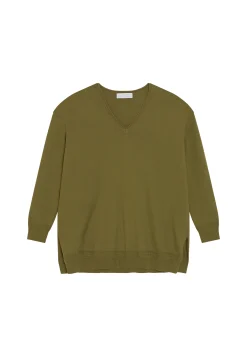 Maison Montagut Pull Ample Col V En Coton Bio - Meve><noscript><img width=