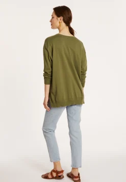 Maison Montagut Pull Ample Col V En Coton Bio - Meve><noscript><img width=