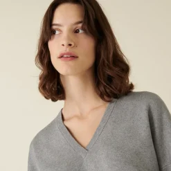 Maison Montagut Pull Ample Col V Finition Bords Cotes - Alderic><noscript><img width=