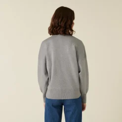 Maison Montagut Pull Ample Col V Finition Bords Cotes - Alderic><noscript><img width=