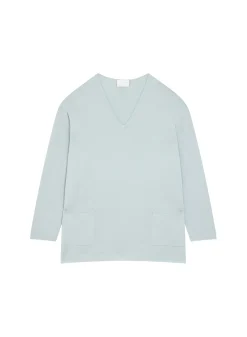 Maison Montagut Pull Ample Col V Poches Merinos - Albertine>Femme Pulls