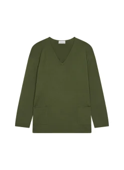 Maison Montagut Pull Ample Col V Poches Merinos - Albertine><noscript><img width=