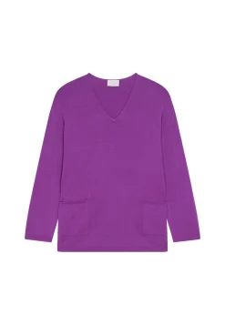 Maison Montagut Pull Ample Col V Poches Merinos - Albertine><noscript><img width=