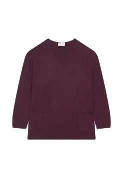 Maison Montagut Pull Ample Col V Poches Merinos - Albertine><noscript><img width=