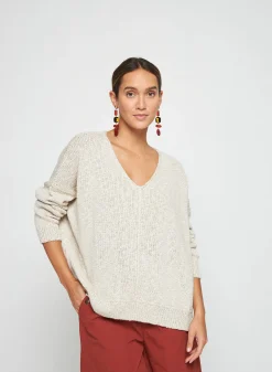 Maison Montagut Pull Ample Coton Et Lin - Thalie><noscript><img width=