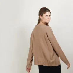 Maison Montagut Pull Ample En Cachemire Boutons Epaule - Brook><noscript><img width=