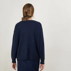 Maison Montagut Pull Ample En Cachemire Boutons Epaule - Brook><noscript><img width=