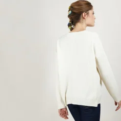 Maison Montagut Pull Ample En Cachemire Boutons Epaule - Brook><noscript><img width=