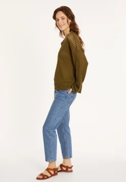 Maison Montagut Pull Ample En Lin Manches Ajourees - Molene><noscript><img width=