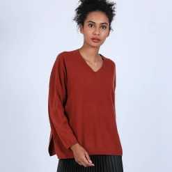 Maison Montagut Pull Cachemire Avec Fentes Cotes - Brenda><noscript><img width=