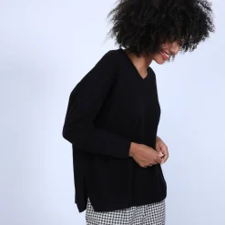 Maison Montagut Pull Cachemire Avec Fentes Cotes - Brenda><noscript><img width=