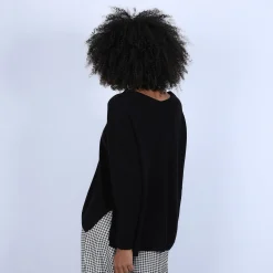 Maison Montagut Pull Cachemire Avec Fentes Cotes - Brenda><noscript><img width=