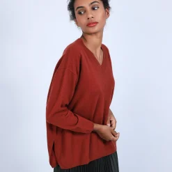 Maison Montagut Pull Cachemire Avec Fentes Cotes - Brenda><noscript><img width=