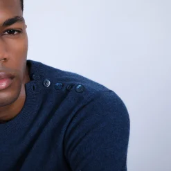 Maison Montagut Pull Cachemire Boutons Epaule - Bonifas><noscript><img width=