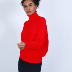 Maison Montagut Pull Cachemire Chauve Souris Col Roule - Bob><noscript><img width=