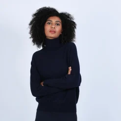 Maison Montagut Pull Cachemire Chauve Souris Col Roule - Bob><noscript><img width=