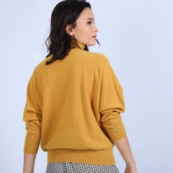 Maison Montagut Pull Cachemire Chauve Souris Col Roule - Bob><noscript><img width=