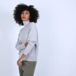 Maison Montagut Pull Cachemire Chauve Souris Col Roule - Bob><noscript><img width=