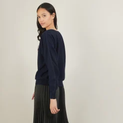 Maison Montagut Pull Col Bateau En Coton Cachemire - Felice><noscript><img width=