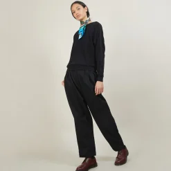 Maison Montagut Pull Col Bateau En Coton Cachemire - Felice><noscript><img width=