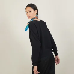 Maison Montagut Pull Col Bateau En Coton Cachemire - Felice><noscript><img width=