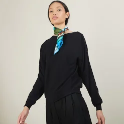 Maison Montagut Pull Col Bateau En Coton Cachemire - Felice><noscript><img width=