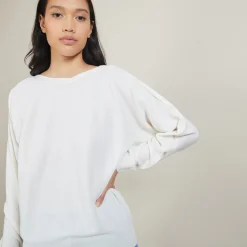 Maison Montagut Pull Col Bateau En Coton Cachemire - Felice><noscript><img width=