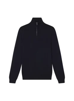 Maison Montagut Pull Col Camionneur Avec Logo En Laine Merinos - Ryan><noscript><img width=