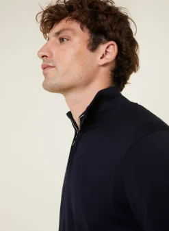 Maison Montagut Pull Col Camionneur Avec Logo En Laine Merinos - Ryan><noscript><img width=