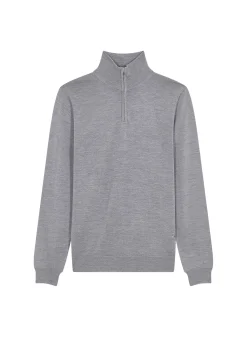 Maison Montagut Pull Col Camionneur Avec Logo En Laine Merinos - Ryan><noscript><img width=