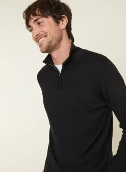 Maison Montagut Pull Col Camionneur Avec Logo En Laine Merinos - Ryan><noscript><img width=