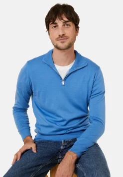 Maison Montagut Pull Col Camionneur Avec Logo En Laine Merinos - Ryan><noscript><img width=