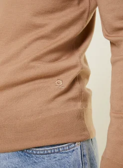 Maison Montagut Pull Col Camionneur Avec Logo En Laine Merinos - Ryan><noscript><img width=