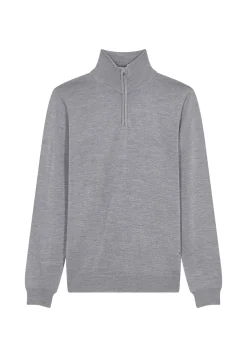 Maison Montagut Pull Col Camionneur Avec Logo En Laine Merinos - Ryan><noscript><img width=