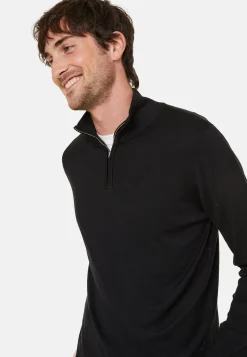 Maison Montagut Pull Col Camionneur Avec Logo En Laine Merinos - Ryan><noscript><img width=