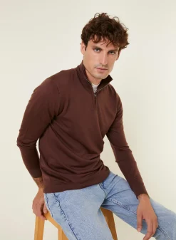 Maison Montagut Pull Col Camionneur Avec Logo En Laine Merinos - Ryan><noscript><img width=