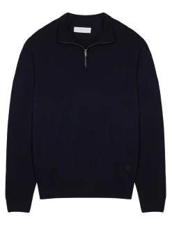 Maison Montagut Pull Col Camionneur Avec Logo En Laine Merinos - Ryan><noscript><img width=