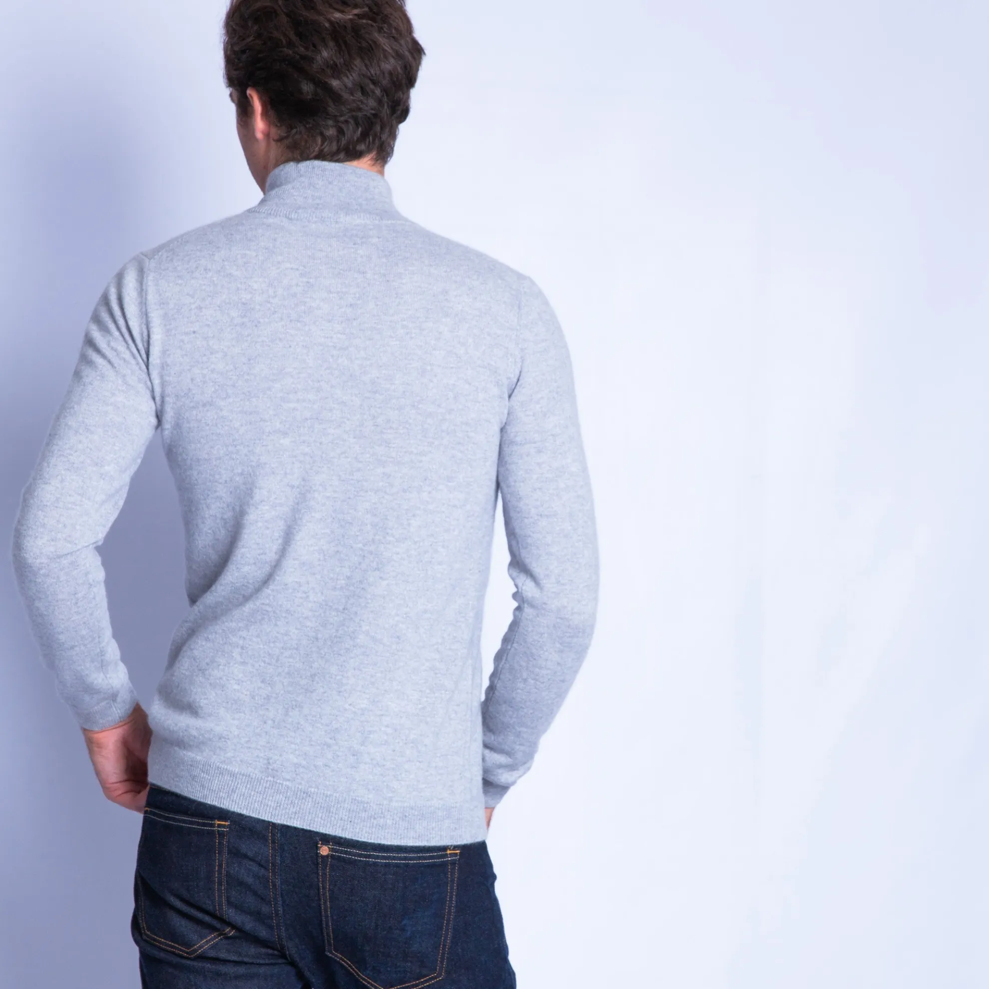 Maison Montagut Pull Col Montant En Cachemire Zippe - Filip>Homme Pulls