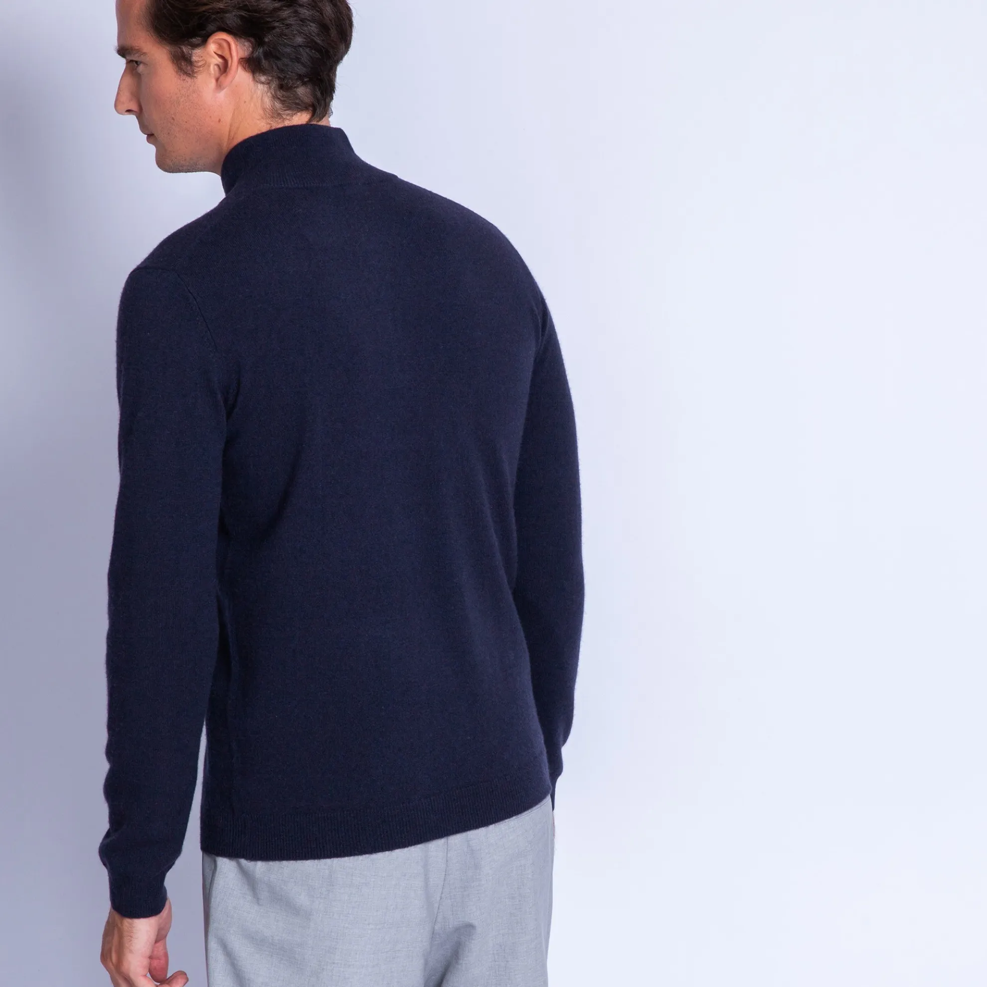 Maison Montagut Pull Col Montant En Cachemire Zippe - Filip>Homme Pulls