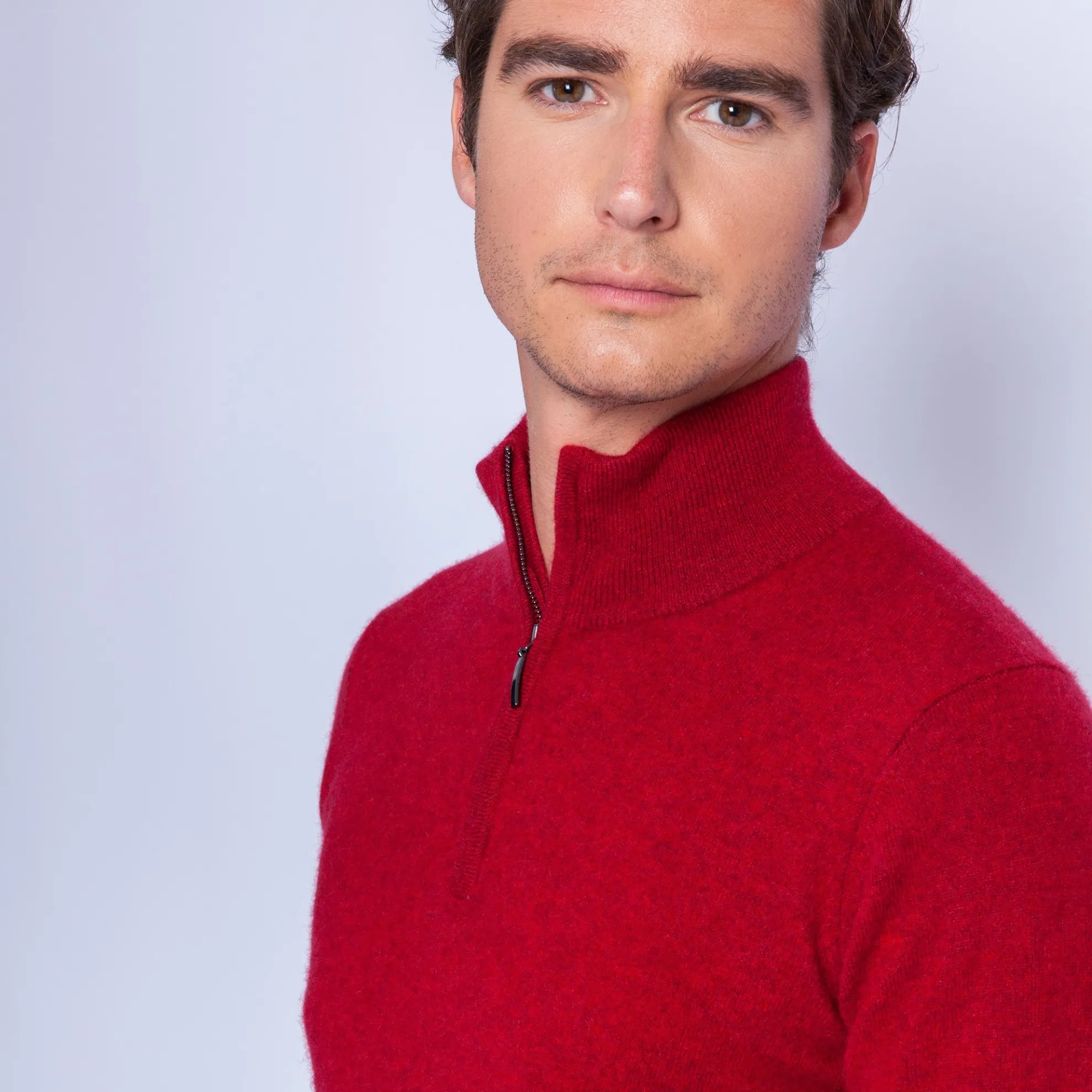 Maison Montagut Pull Col Montant En Cachemire Zippe - Filip>Homme Pulls