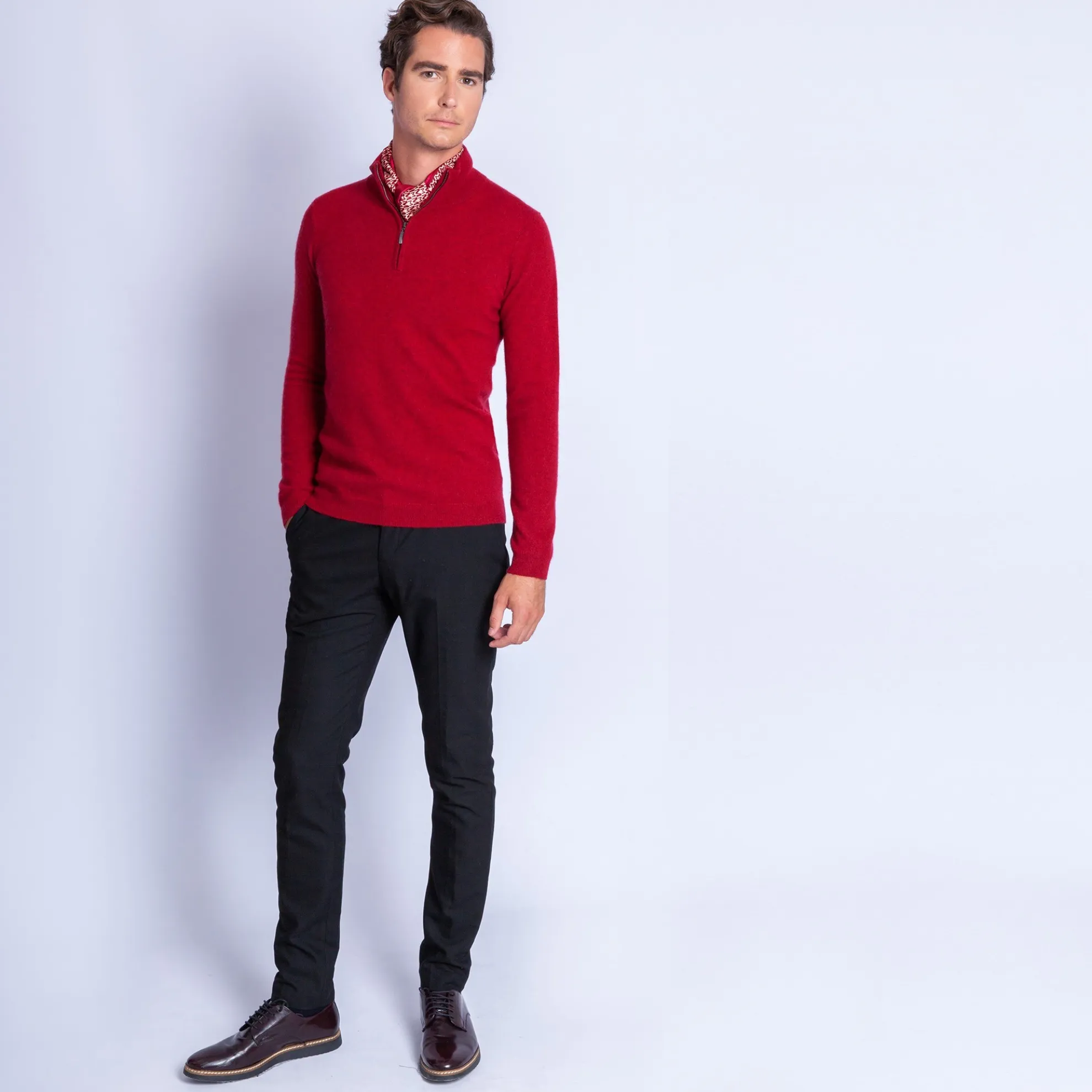 Maison Montagut Pull Col Montant En Cachemire Zippe - Filip>Homme Pulls