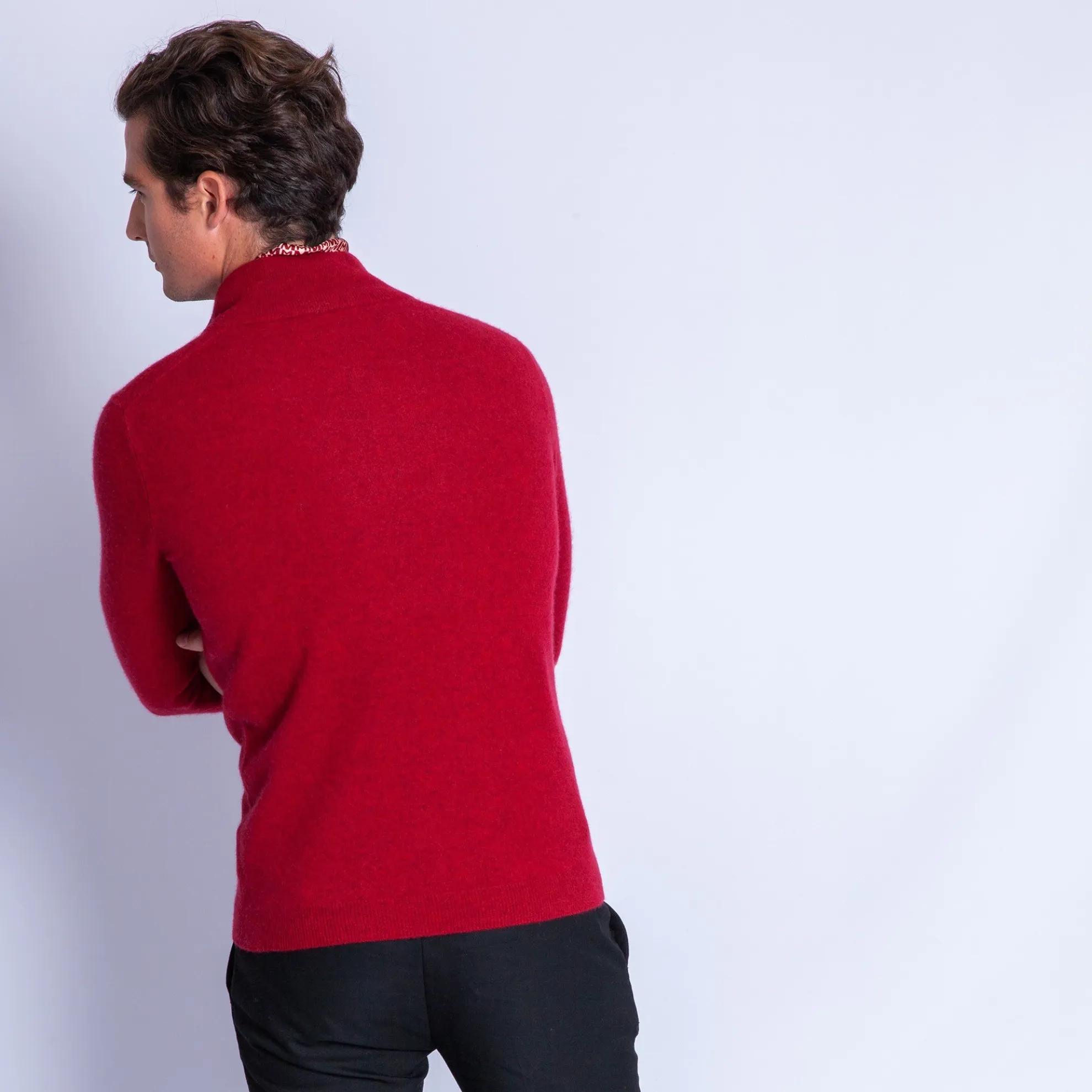 Maison Montagut Pull Col Montant En Cachemire Zippe - Filip>Homme Pulls