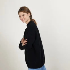 Maison Montagut Pull Col Montant Oversize En Cachemire Melange - Glace>Femme Pulls