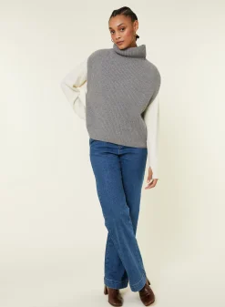 Maison Montagut Pull Col Montant Sans Manches En Cachemire Melange - Dalya><noscript><img width=