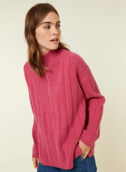 Maison Montagut Pull Col Montant Zippe En Cachemire Melange - Lodric>Femme Pulls