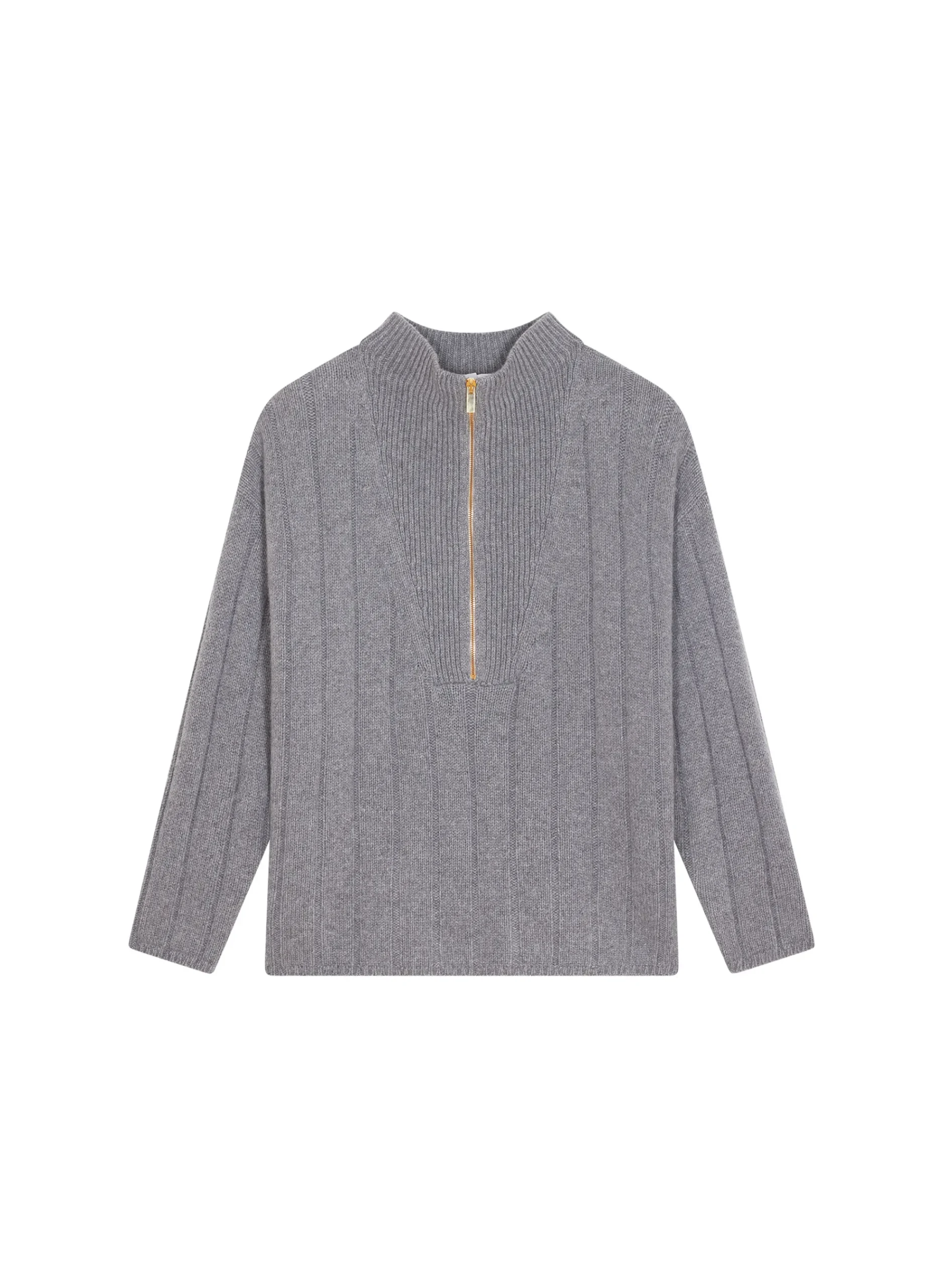 Maison Montagut Pull Col Montant Zippe En Cachemire Melange - Lodric>Femme Pulls