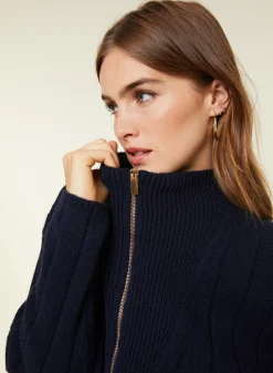 Maison Montagut Pull Col Montant Zippe En Cachemire Melange - Lodric><noscript><img width=