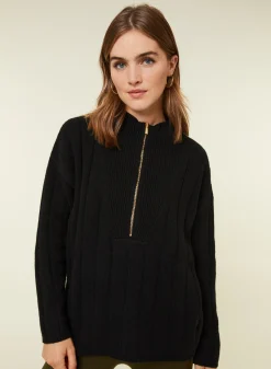 Maison Montagut Pull Col Montant Zippe En Cachemire Melange - Lodric><noscript><img width=