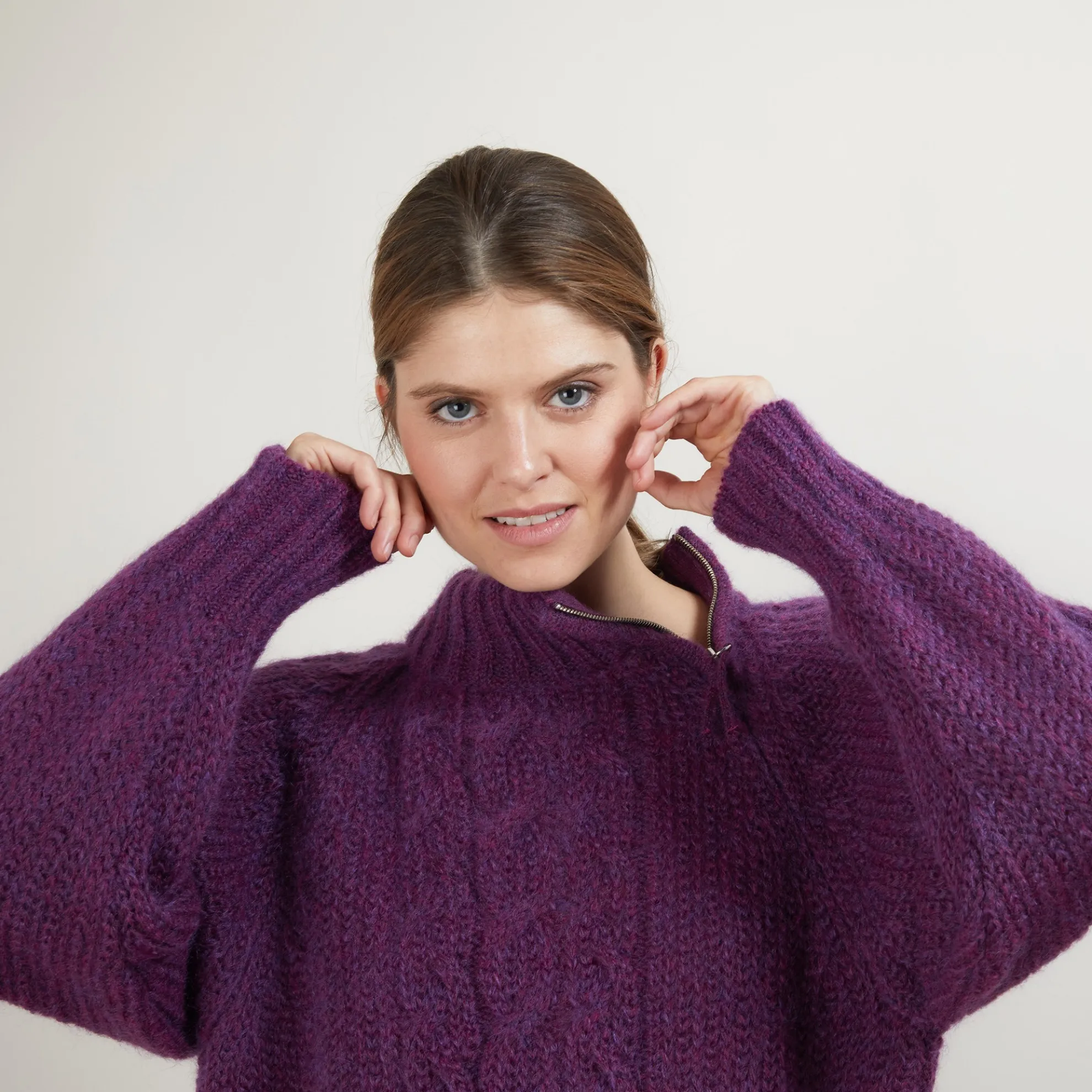 Maison Montagut Pull Col Montant Zippe En Mohair - Gilda>Femme Pulls