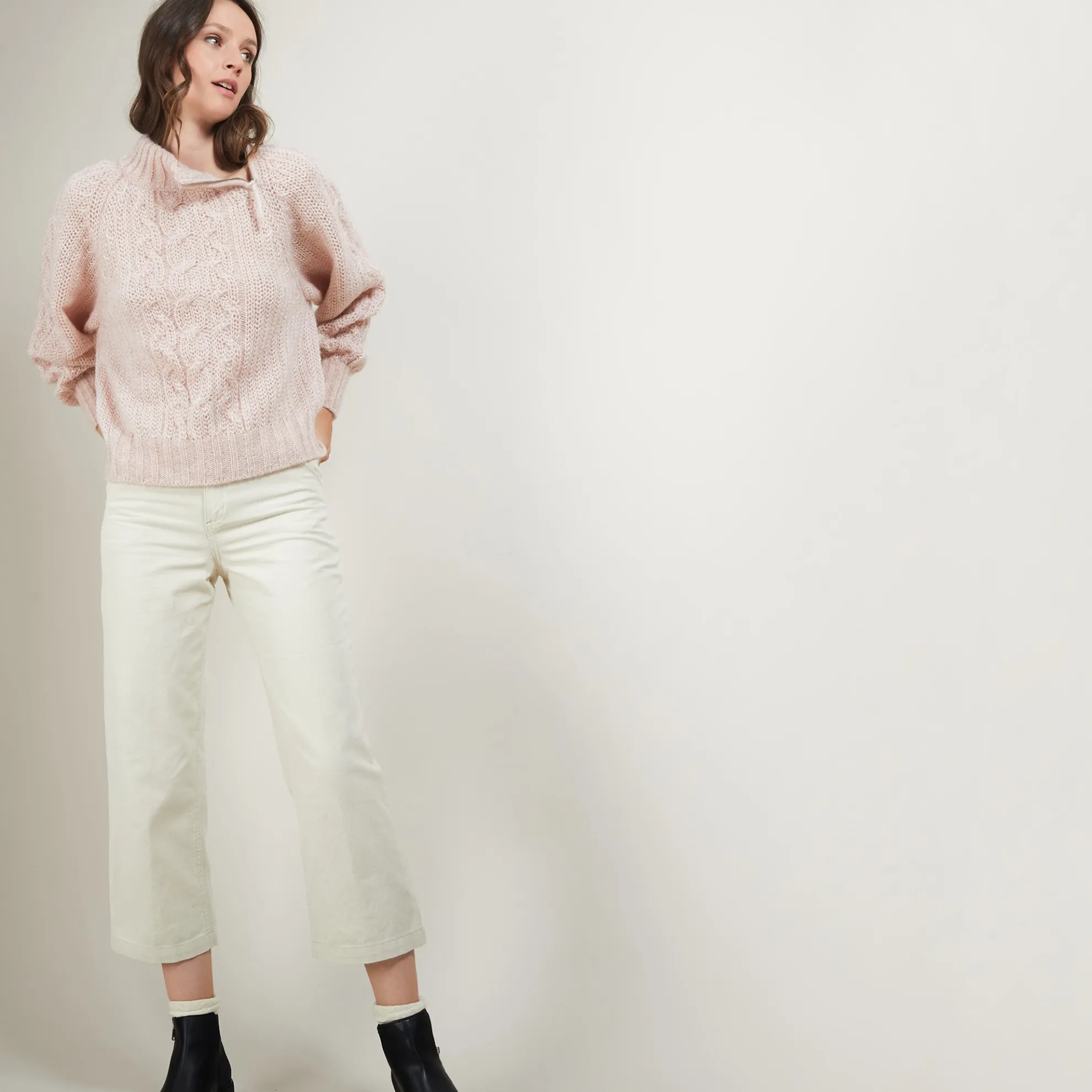 Maison Montagut Pull Col Montant Zippe En Mohair - Gilda>Femme Pulls